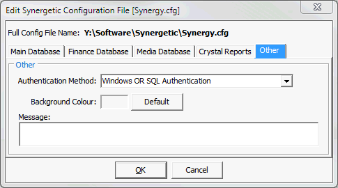 Edit Synergetic Configuration File [Synergy.cfg] window - Other tab